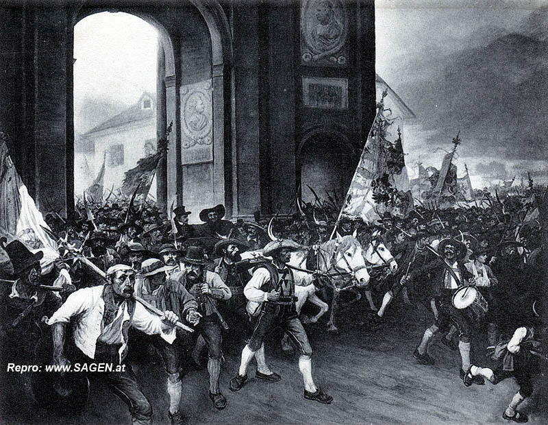 Thomas Walch: Hofers Einzug in Innsbruck 15. August 1809