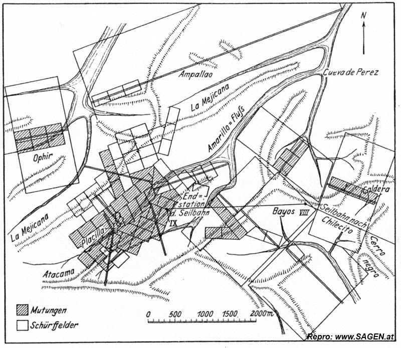 Fig. 2. Grubenfelder im Famatina-Bezirk
