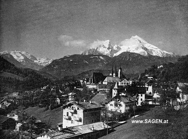 Ansicht von Berchtesgaden in Bayern