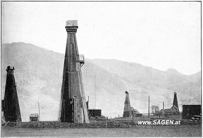 Petroleumbohrtürme in den Alpen bei Wiessee am Tegernsee (Bayern), H. Dopfer