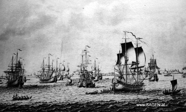 Die Schiffe der Archangelsker Reede 1712