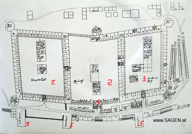 Der Plan der Archangelsker Gasthöfe