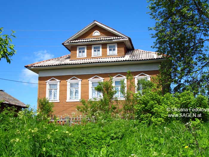 Holzhaus, Wosnesenje, Archangelsk, Russland © Oksana Fedotova, www.sagen.at