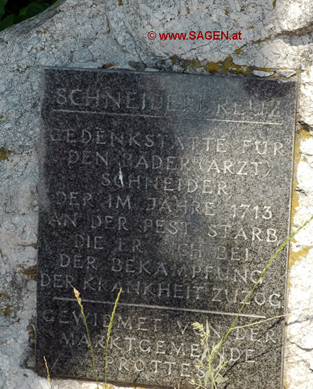 Inschrift Schneiderkreuz