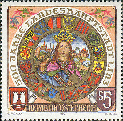 Briefmarke 500 Jahre Landeshauptstadt Linz
