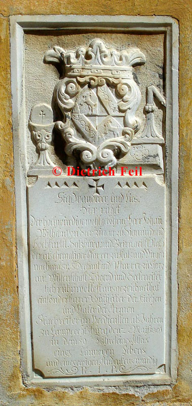 Bruneck - Grabstein des Johann Wilhelm von Sterzinger zu Sigmundsried (1801)