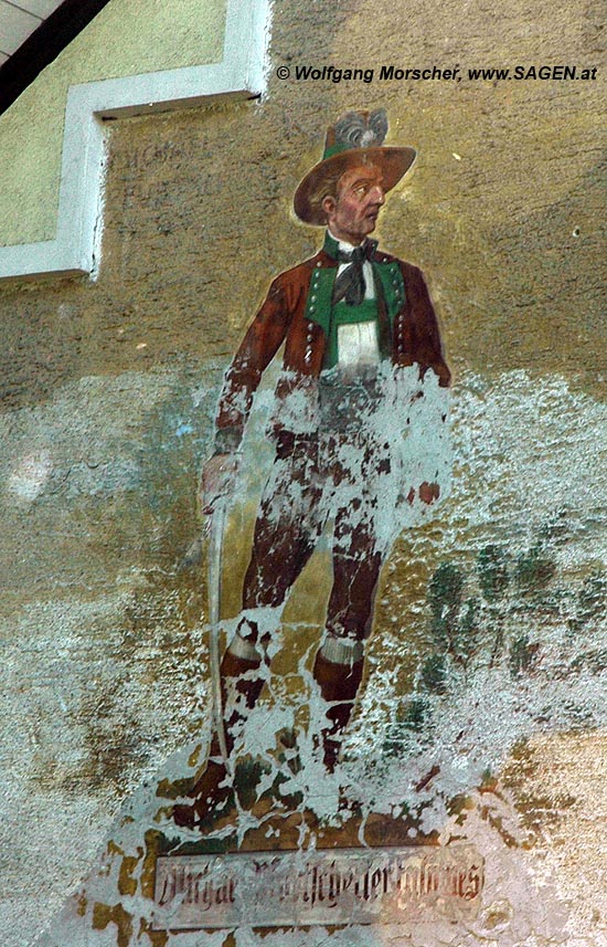 Mayor Pfurtscheller Johannes, Sonnenburger Hof Portraitfresko Bergisel Schlacht, Ferrariwiese, Innsbruck &copy; Wolfgang Morscher