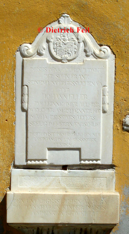 Bruneck - Grabstein des Johann Eller (1807)