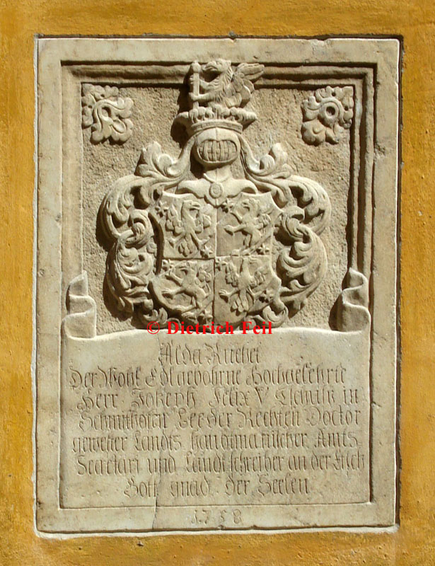 Grabstein des Joseph Felix von Tschusy (1758)