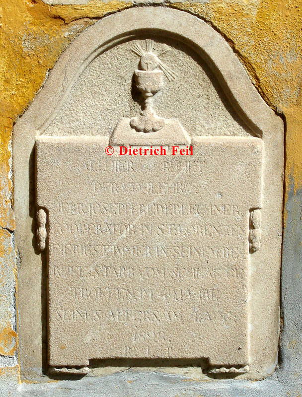 Bruneck - Grabstein des Joseph Rederlechner (1828?)
