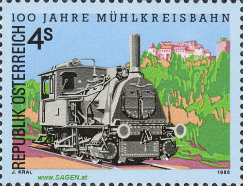 Briefmarke "100 Jahre Mühlkreisbahn"