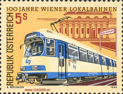 Briefmarke "100 Jahre Wiener Lokalbahnen"