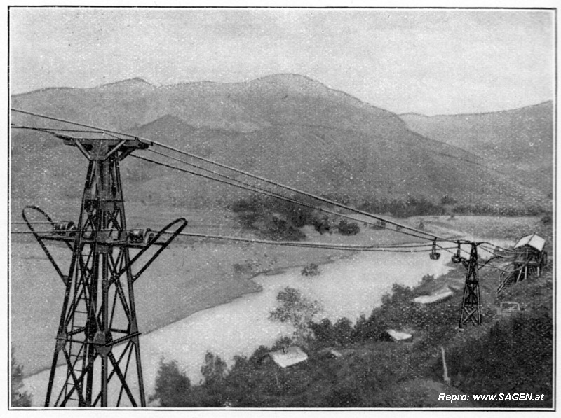Entladestation der Drahtseilbahn und der oberen Station der Eisenbahn vom Bornet-Plateau nach Thio