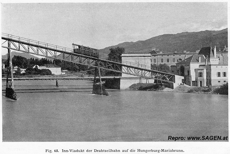 Inn-Viadukt der Drahtseilbahn auf die Hungerburg-Mariabrunn