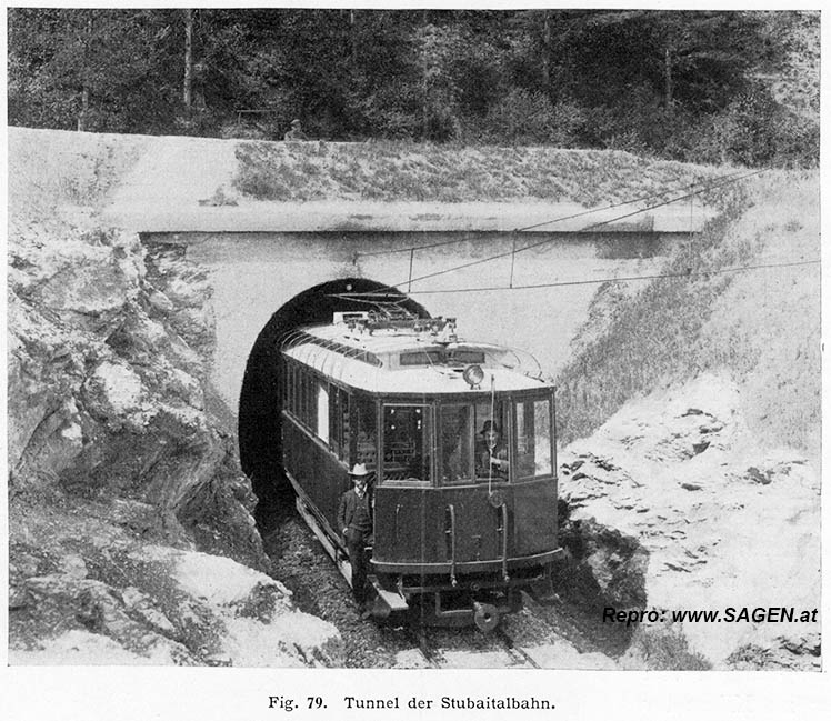Tunnel der Stubaitalbahn