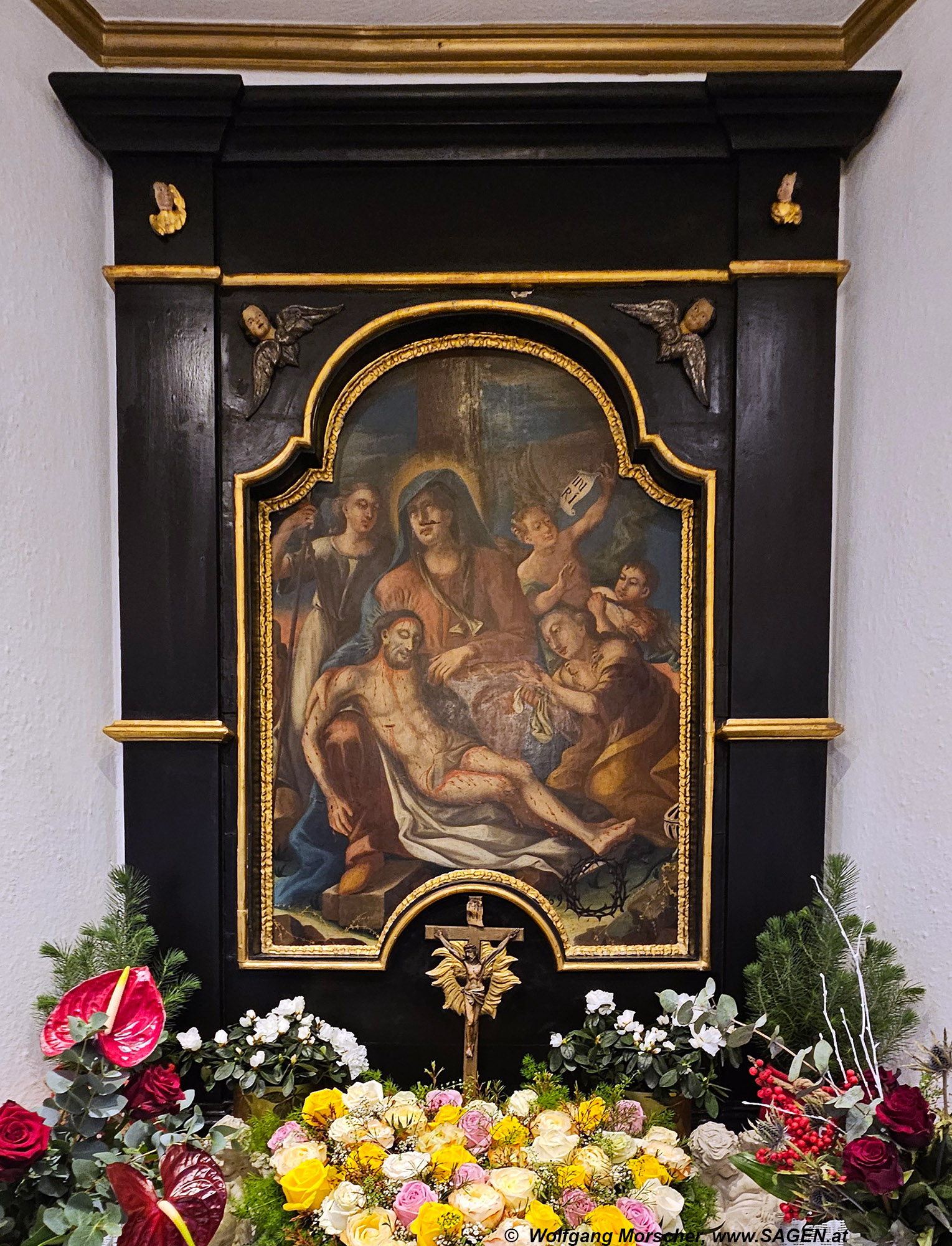 Gnadenbild und Altarbild - Nauders, Kapelle zur Schmerzhaften Muttergottes in M&uuml;hlen
