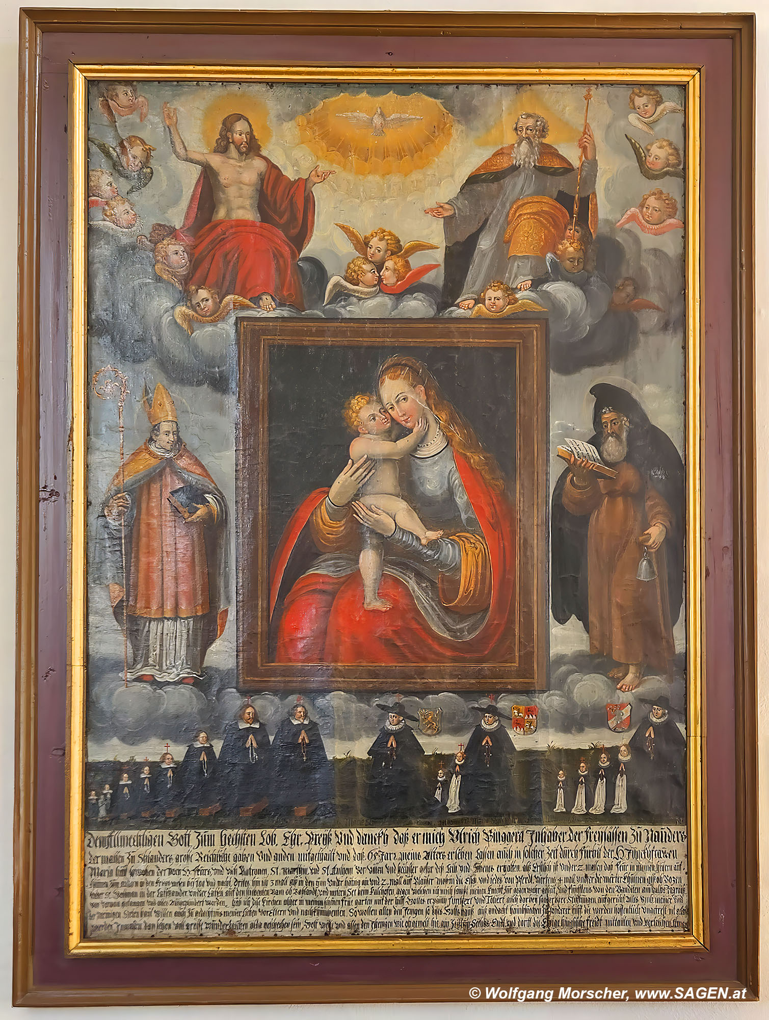 Nauders, Filialkirche Mariahilf - Votivbild des Ulrich Pinggera