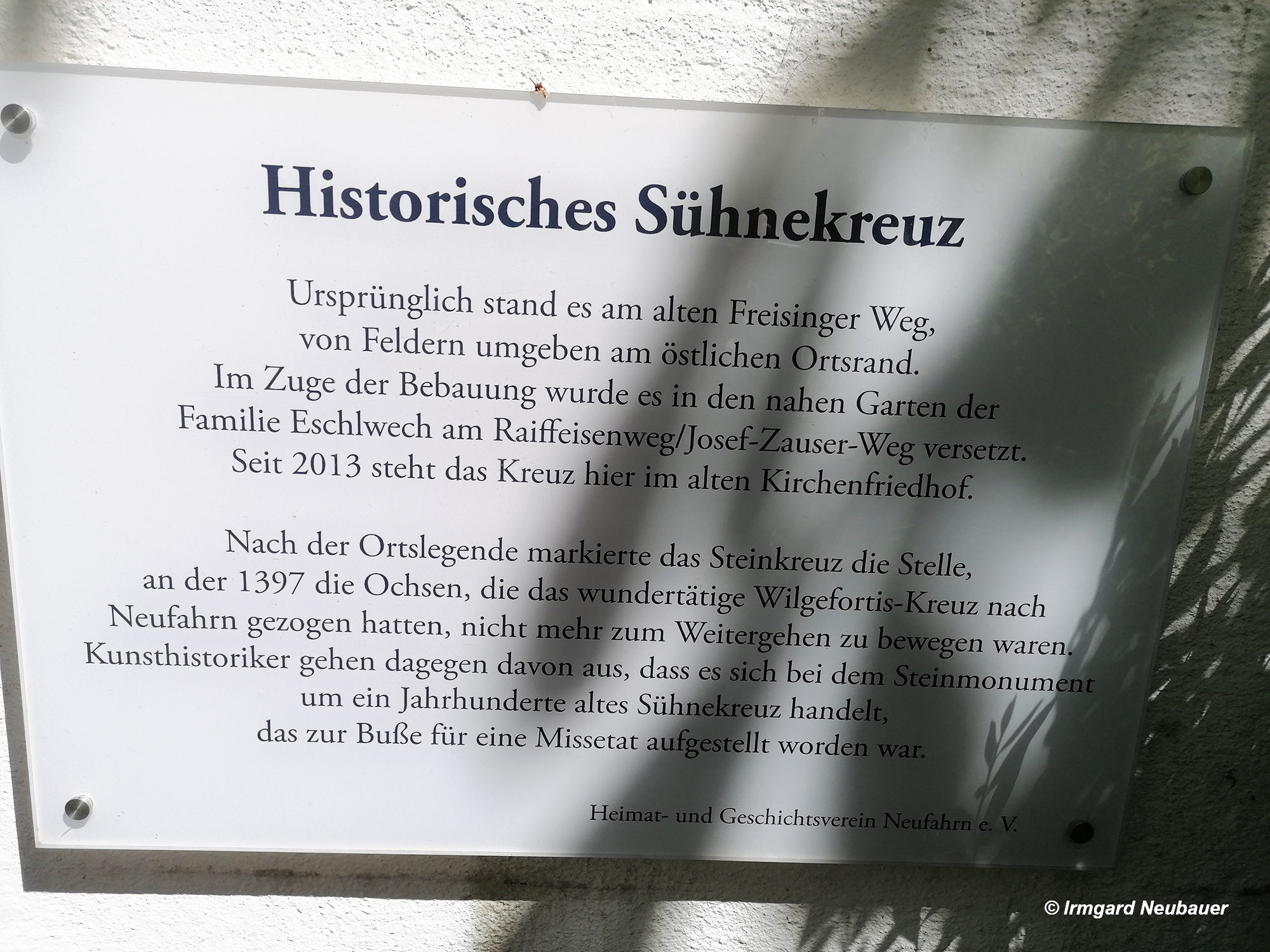 S&uuml;hnekreuz - Neufahrn bei Freising, Pfarr- und Wallfahrtskirche St. Wilgefortis