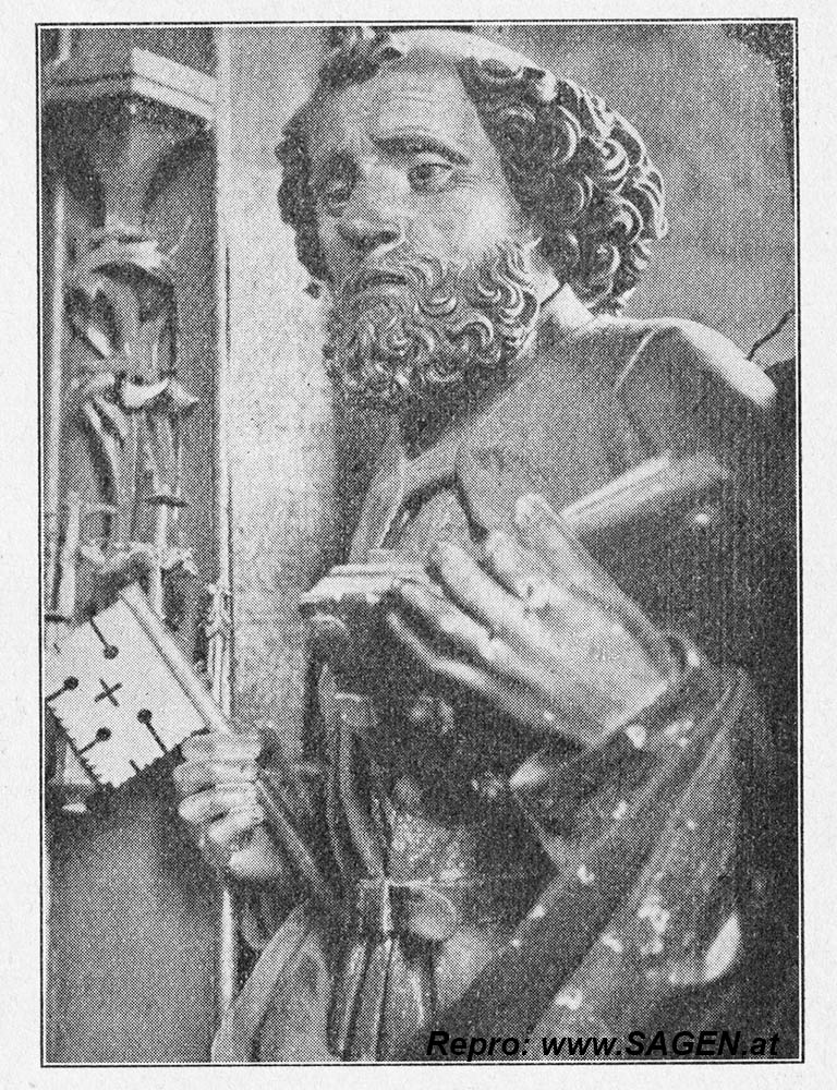 Virgen, Wallfahrtskirche Maria Schnee in Obermauern - Hl. Petrus Altarfigur