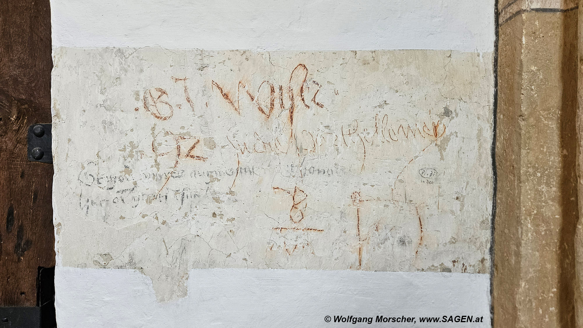 Historische R&ouml;tel- und Ritzinschriften in der Wallfahrtskirche Grong&ouml;rgen