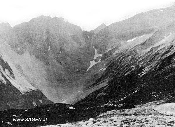 Stempeljoch im Karwendel, vom Lafatscherjoch aus gesehen, A. Wagner