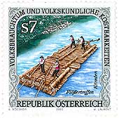 Briefmarke 7 S, Kärnten Flößertreffen