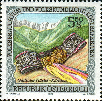 Briefmarke 5,50 S, Gailtaler G&uuml;rtel - K&auml;rnten