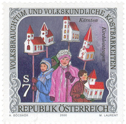 Briefmarke 7 S, K&auml;rnten Kirchentragen