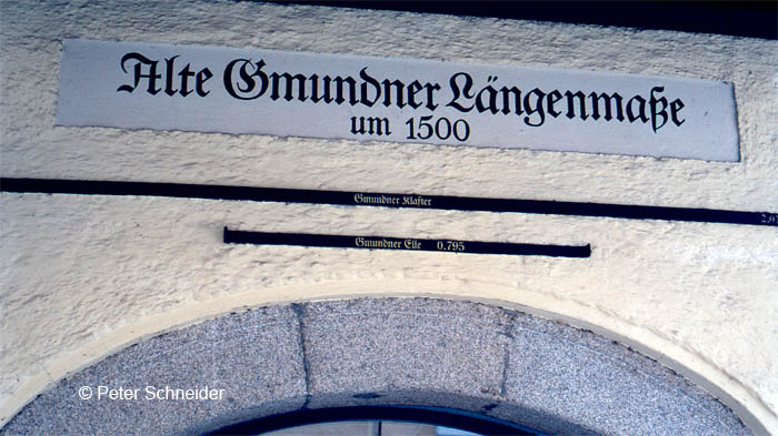 Gmundner Längenmasse © Peter Schneider