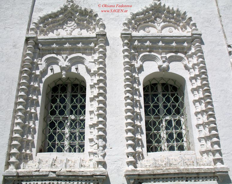 Der Fensterschmuck der Mariä-Verkündigung-Kirche. Kargopol © Oksana Fedotova