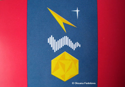 Die Flagge von Mirny, Russland © Oksana Fedotova