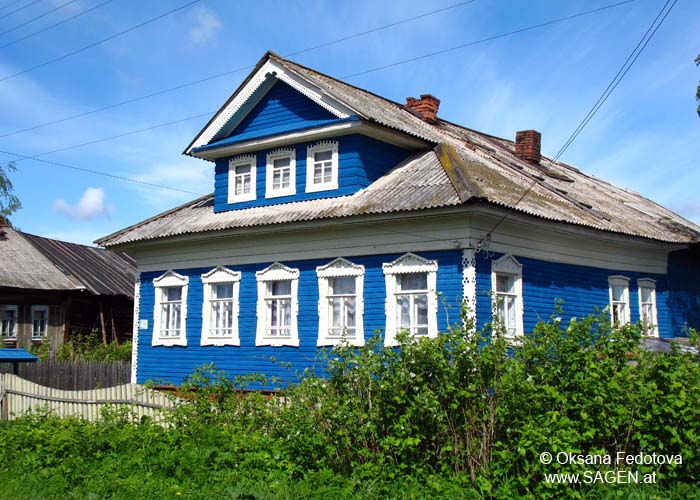 Holzhaus, Wosnesenje, Archangelsk, Russland © Oksana Fedotova, www.sagen.at