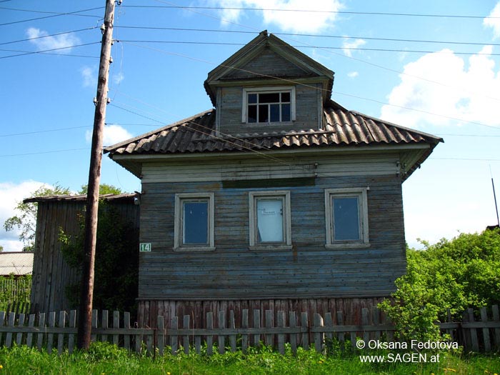 Leerstehendes Haus, Wosnesenje, Archangelsk, Russland © Oksana Fedotova, www.sagen.at