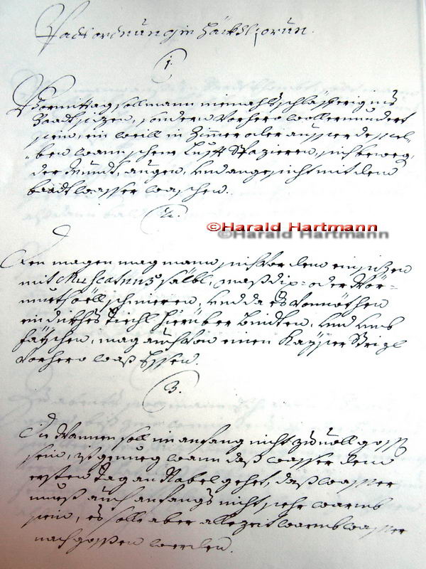 Seite 1 der "Badeordnung in Hacklbrunn" © Harald Hartmann