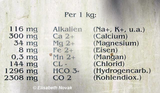 Inhaltsstoffe Bad Sauerbrunn © Elisabeth Novak