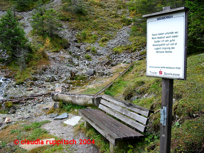 Am Weg nach Maria Waldrast von Matrei, Tirol: Siebenbrünndln © Claudia Ruppitsch