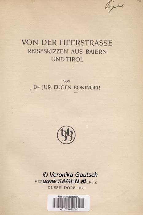 Reiseliteratur: Boeninger, 1908; © Digitalisierung: Veronika Gautsch, www.SAGEN.at