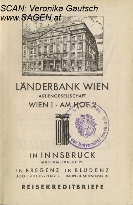 Reiseliteratur: Grieben Reiseführer, 1939; © Digitalisierung: Veronika Gautsch, www.SAGEN.at