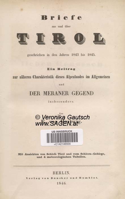 Reiseliteratur: Hartwig, 1946; © Digitalisierung: Veronika Gautsch, www.SAGEN.at