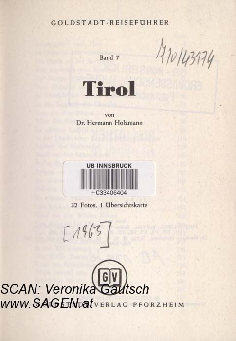 Reiseliteratur: Holzmann, 1963; © Digitalisierung: Veronika Gautsch, www.SAGEN.at