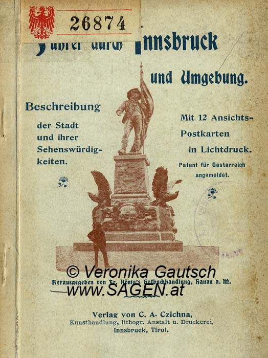 Reiseliteratur: Kleiner Fuehrer durch Innsbruck, 1900; © Digitalisierung: Veronika Gautsch, www.SAGEN.at