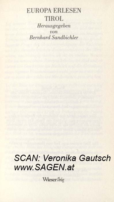 Reiseliteratur: Sandbichler, 2000; &copy; Digitalisierung: Veronika Gautsch, www.SAGEN.at
