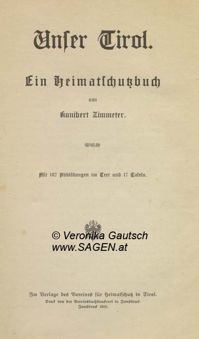 Reiseliteratur: Zimmeter, 1919; © Digitalisierung: Veronika Gautsch, www.SAGEN.at