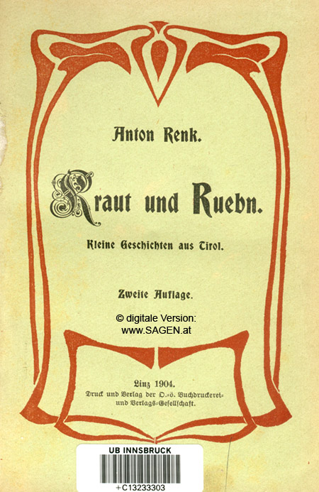 Anton Renk, Kraut und Ruebn, Kleine Geschichten aus Tirol
