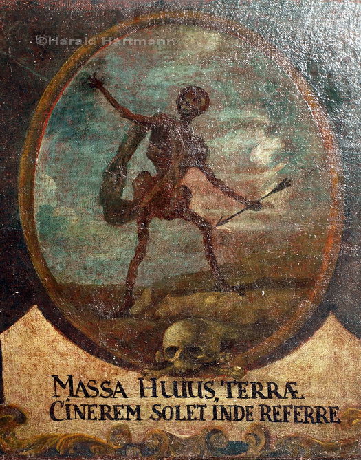 Kreuzgang Dürnstein, Detail: Der Tod