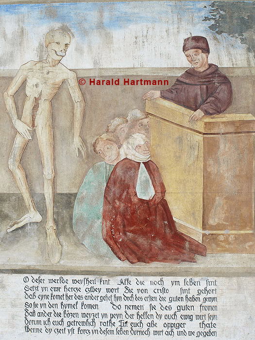 Der Franziskaner als Prediger, Metnitzer Totentanz &copy; Harald Hartmann