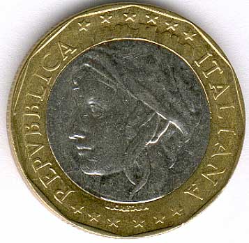 1000 Lira, Repubblica Italiana, 1997
