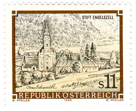 Stift Engelszell, Innviertel, Oberösterreich, Briefmarke