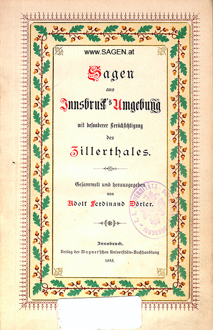 Titelbild Sagen aus Innsbrucks Umgebung
