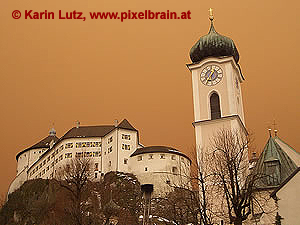 Saharasturm über Kufstein, Tirol © Karin Lutz, www.pixelbrain.at